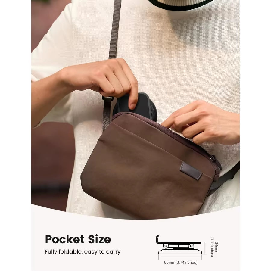 Lamicall Adjustable Phone Stand for Desk 360 Rotating Foldable Cell Phone Holder Desktop Portable Cellphone Stand Office Desk A