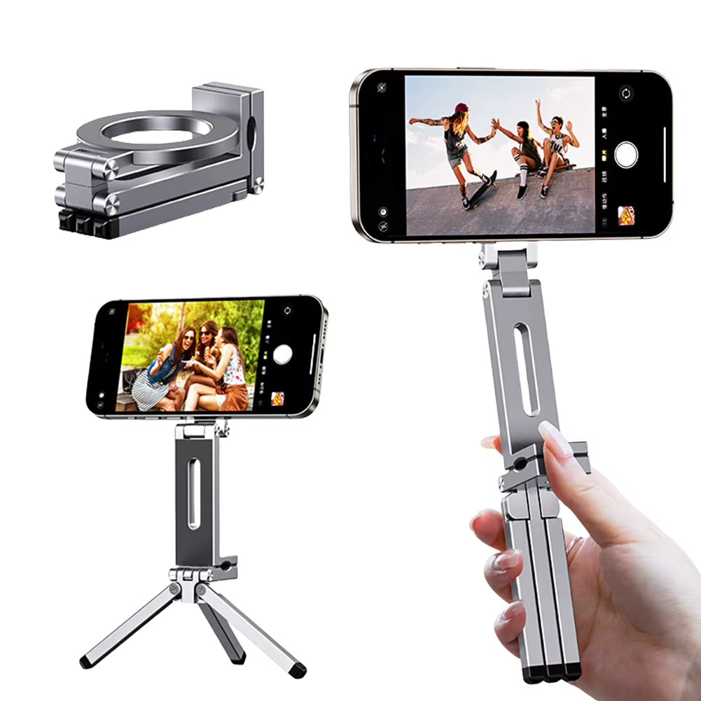 For Magsafe Airplane Phone Holder Foldable Tripod Portable Magnetic Phone Holder Cell Phone Stand for Iphone 16 15 14 13