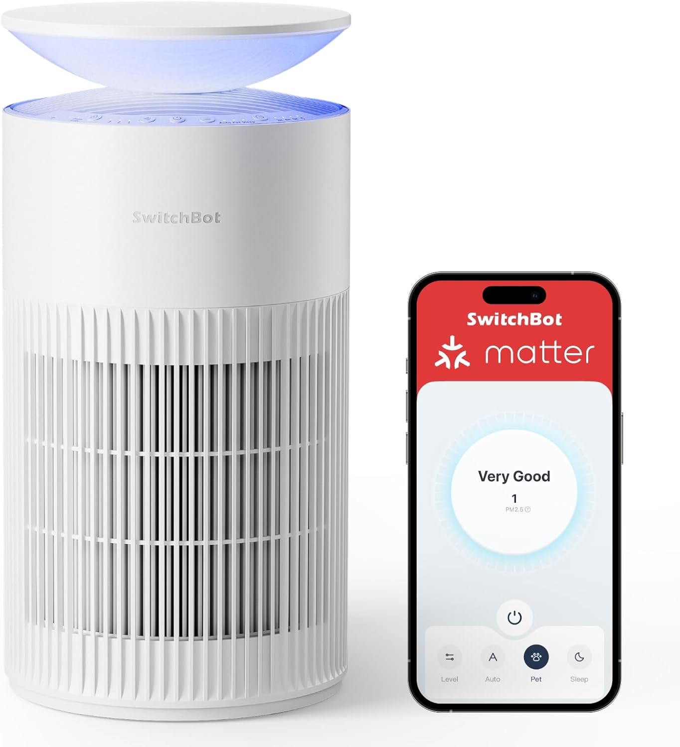 Large Room Air Purifier – 3620 Ft² Coverage, Ultra-Quiet 20dB, Washable Filter, Pet Mode, RGB Lights, Aromatherapy, Smart Home Compatible