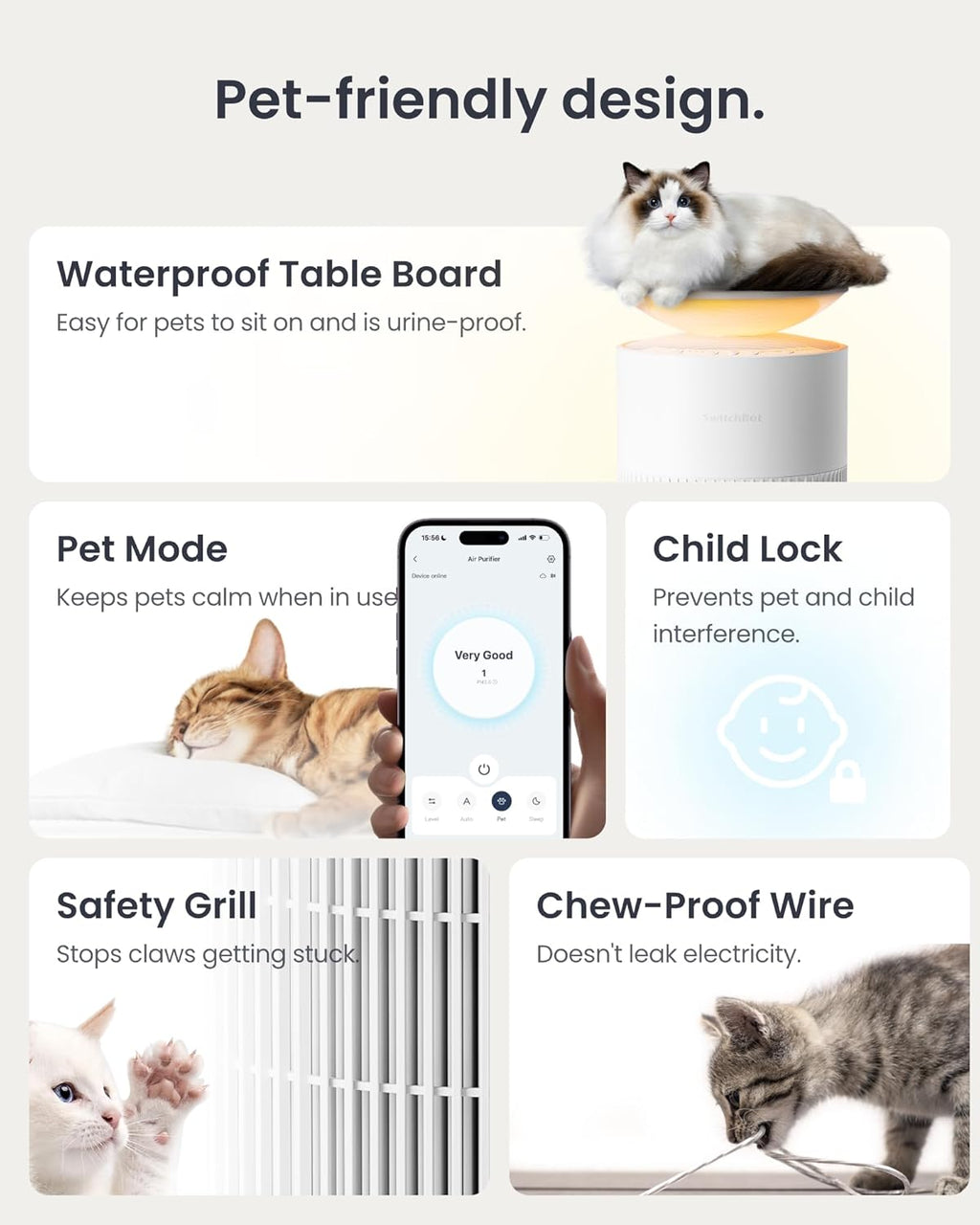 Large Room Air Purifier – 3620 Ft² Coverage, Ultra-Quiet 20dB, Washable Filter, Pet Mode, RGB Lights, Aromatherapy, Smart Home Compatible