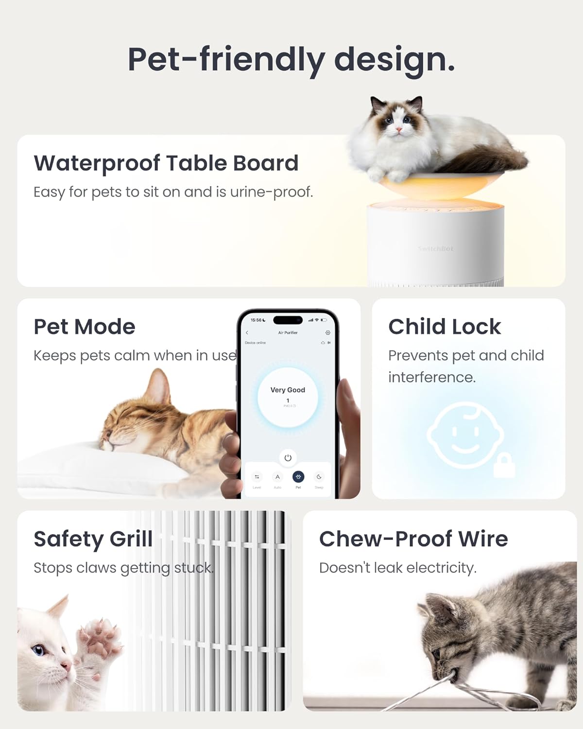 Large Room Air Purifier – 3620 Ft² Coverage, Ultra-Quiet 20dB, Washable Filter, Pet Mode, RGB Lights, Aromatherapy, Smart Home Compatible