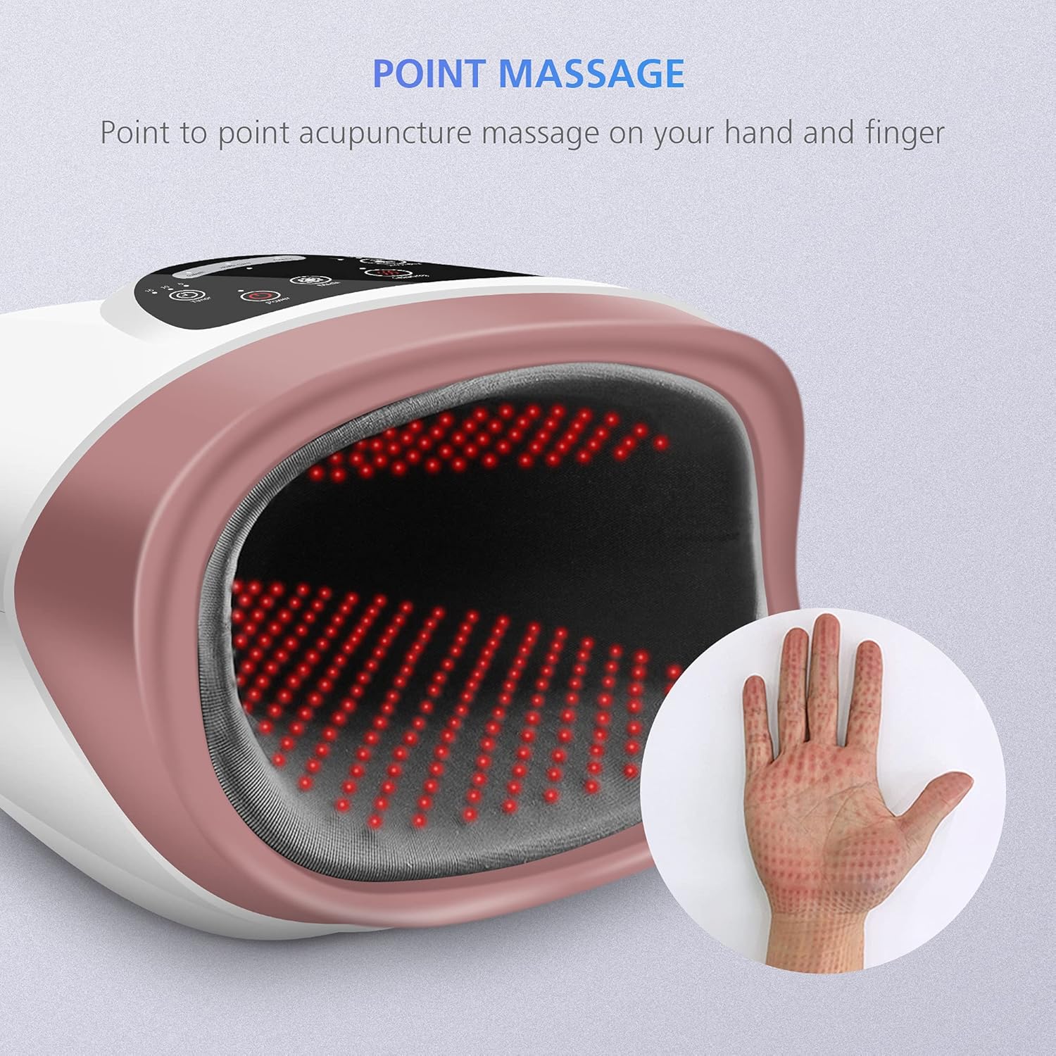 Cordless Hand Massager with Heat – Compression Therapy Tool with 3 Modes & Pressure Levels for Arthritis & Carpal Tunnel