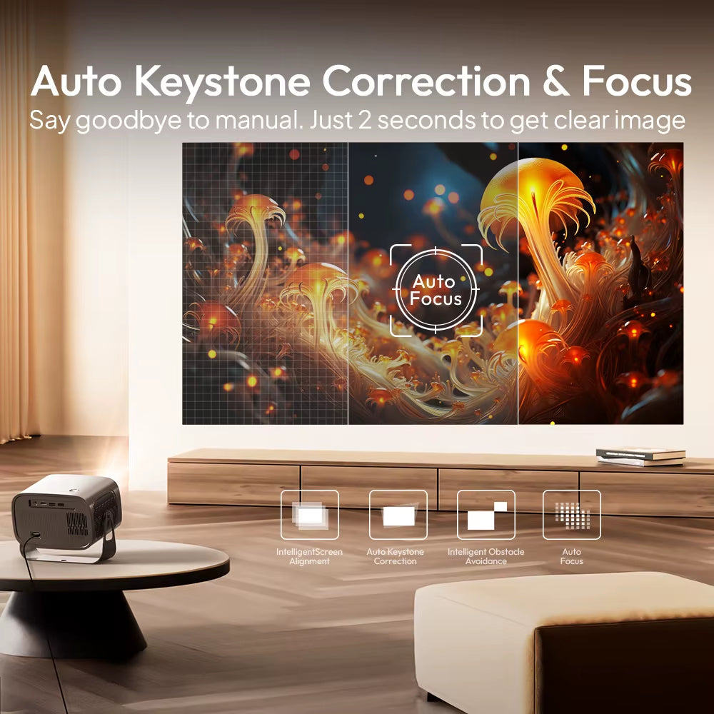 A12 Projector Mini Portable LED Video Android 13.0 WIFI 6 Mirror Smartphone for 1080P 4K Video Home Cinema Projector