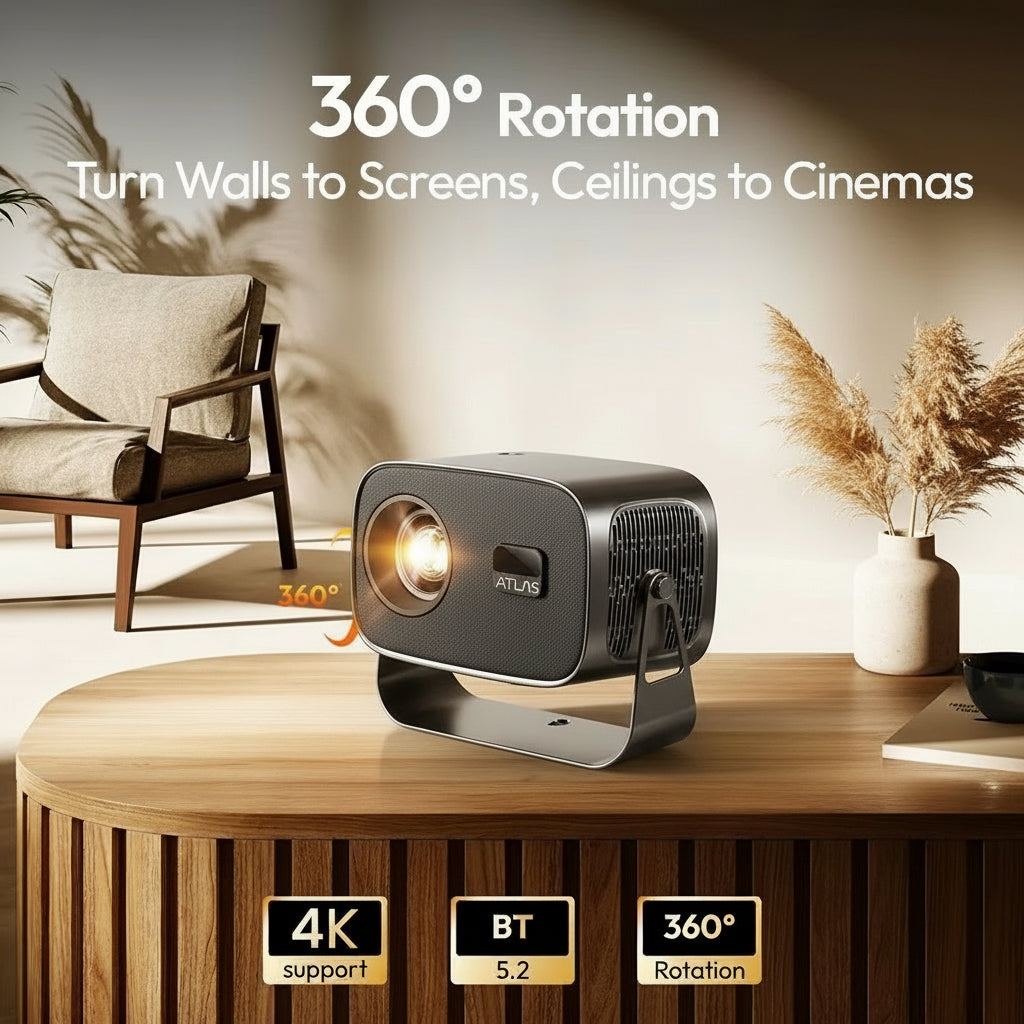 A12 Projector Mini Portable LED Video Android 13.0 WIFI 6 Mirror Smartphone for 1080P 4K Video Home Cinema Projector